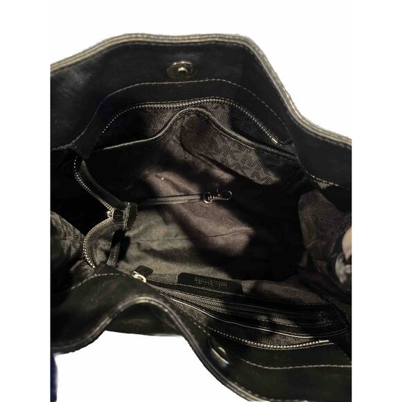 EUC MICHAEL KORS Black Leather Snake Print Bag Purse - Picture 5 of 6